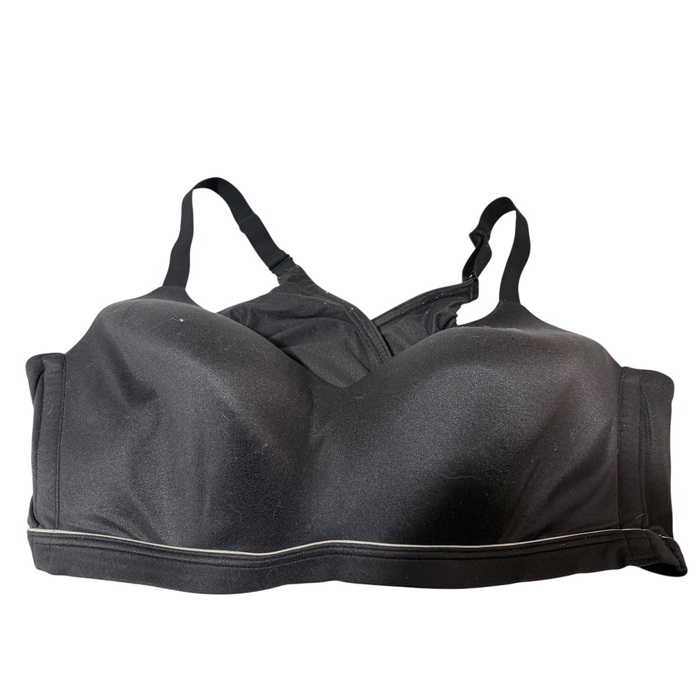 Cacique Lane Bryant Lightly Lined Lounge Bra Women 50DD Wireless Plus size Black